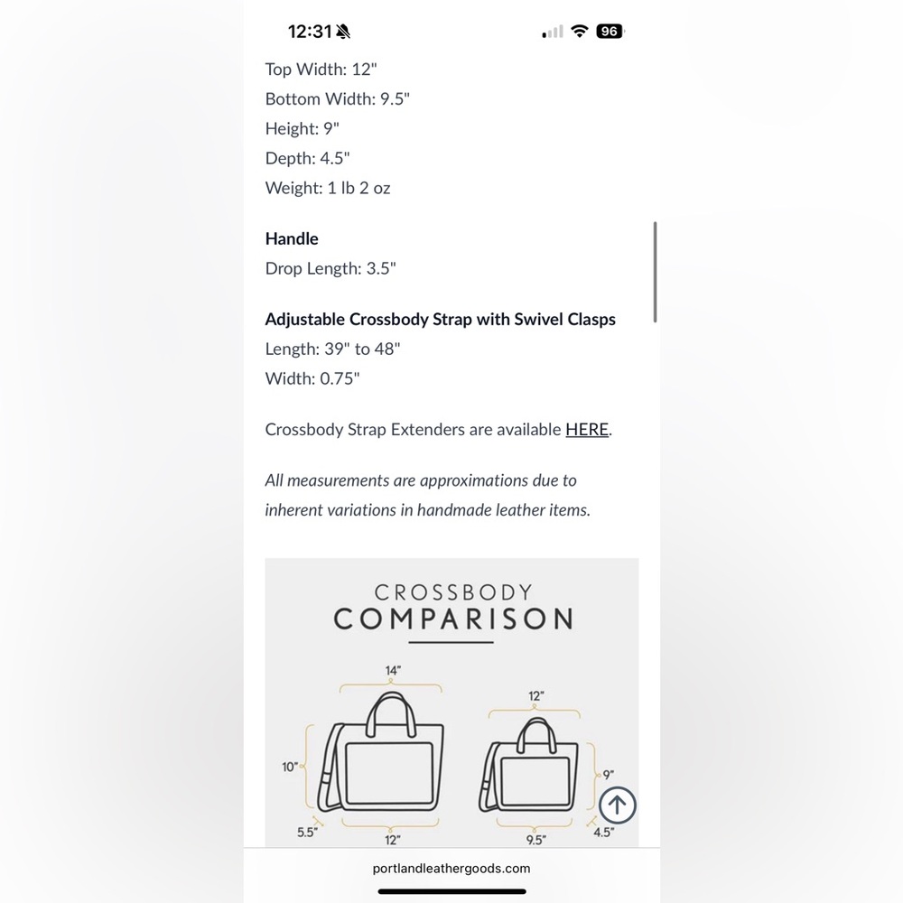 Portland Leather Mini Crossbody Bag - Brown - Picture 8 of 8